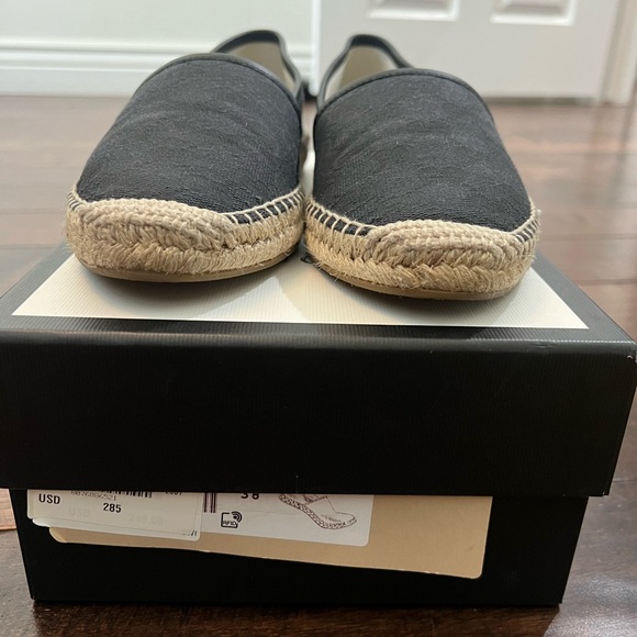 Gucci Black and Cream Canvas Espadrilles - Picture 2 of 12